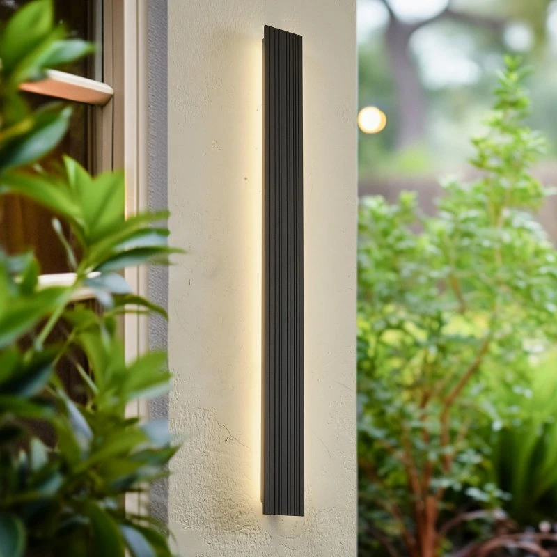 Lucande Aplique LED Exterior Melira, 100 cm, Antracita