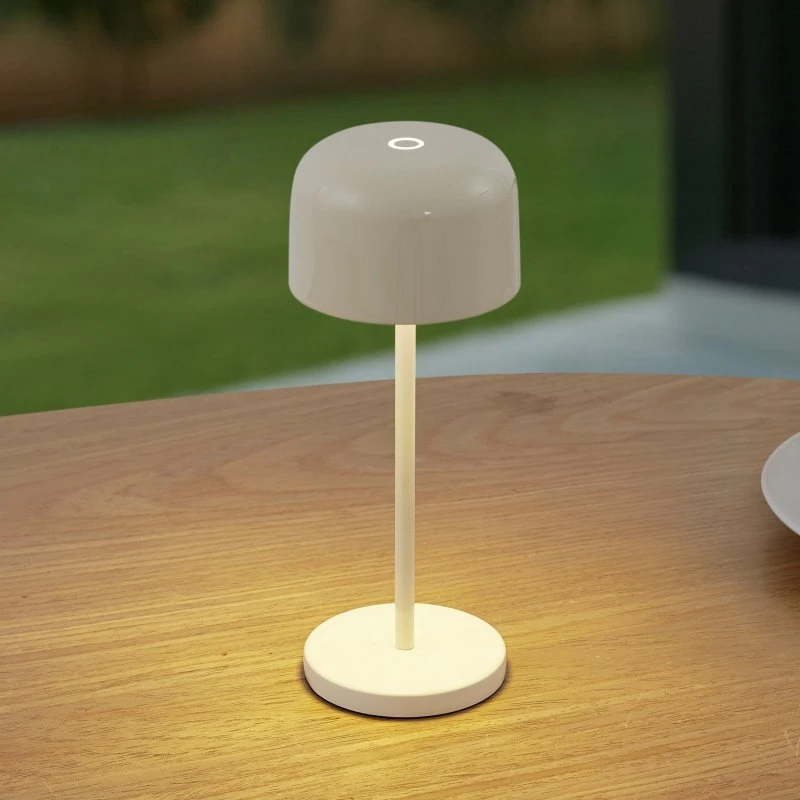 Lucande Quill Lámpara de Mesa LED Recargable Beige CCT Atenuable