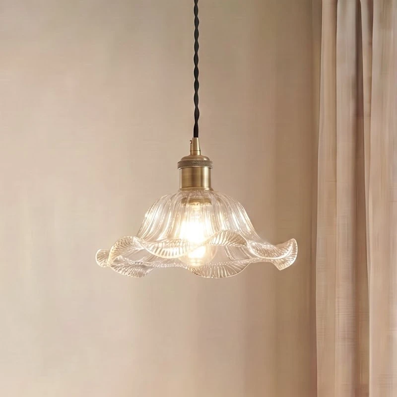 Lámpara colgante Lindby Ludowika, Cristal Transparente, Ø 25 cm, E27