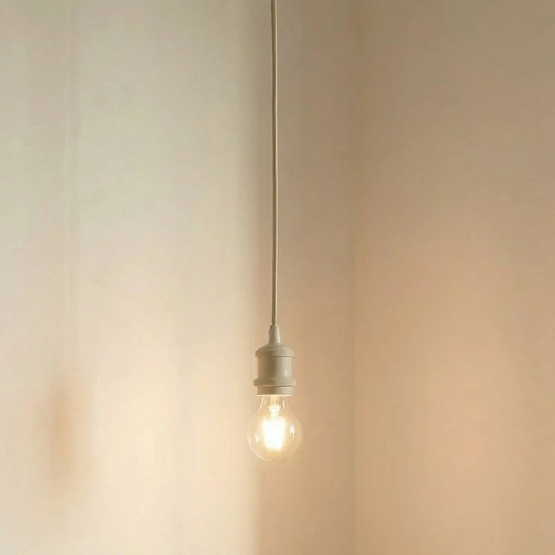 Lindby Lámpara Colgante Hattie Beige, Portalámpara E27, Aluminio