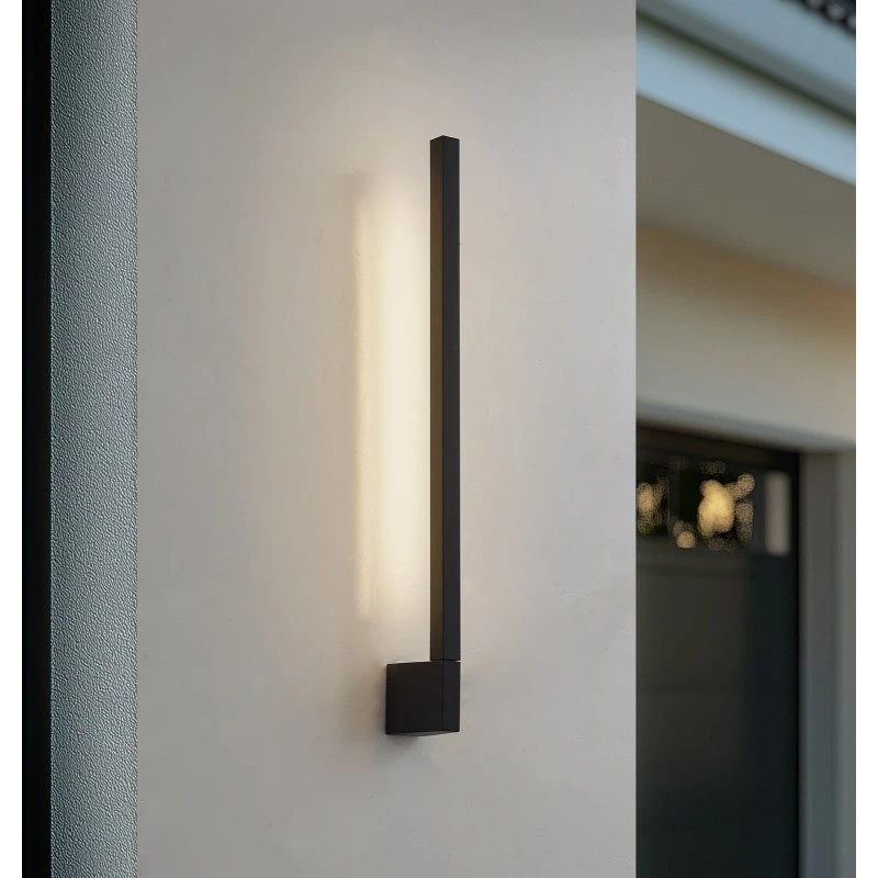 Aplique de pared LED Lindby Neano, 60 cm, Negro, IP54