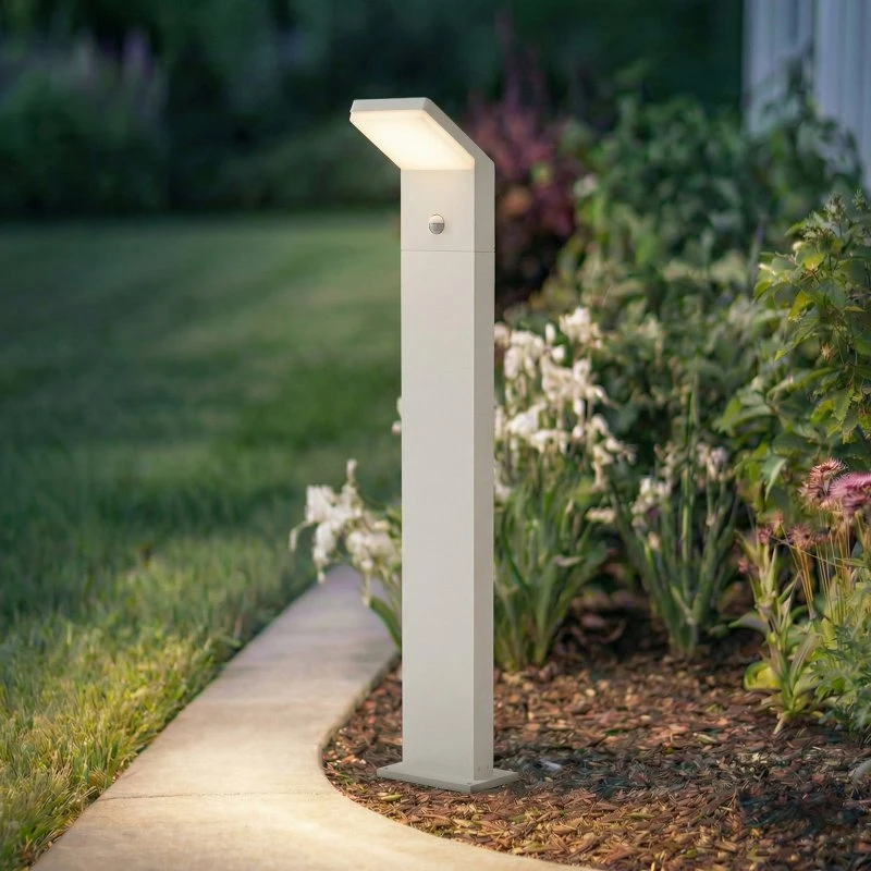 Bolardo luminoso LED Arcchio Yolena, 100 cm, Blanco, IP54 con Sensor