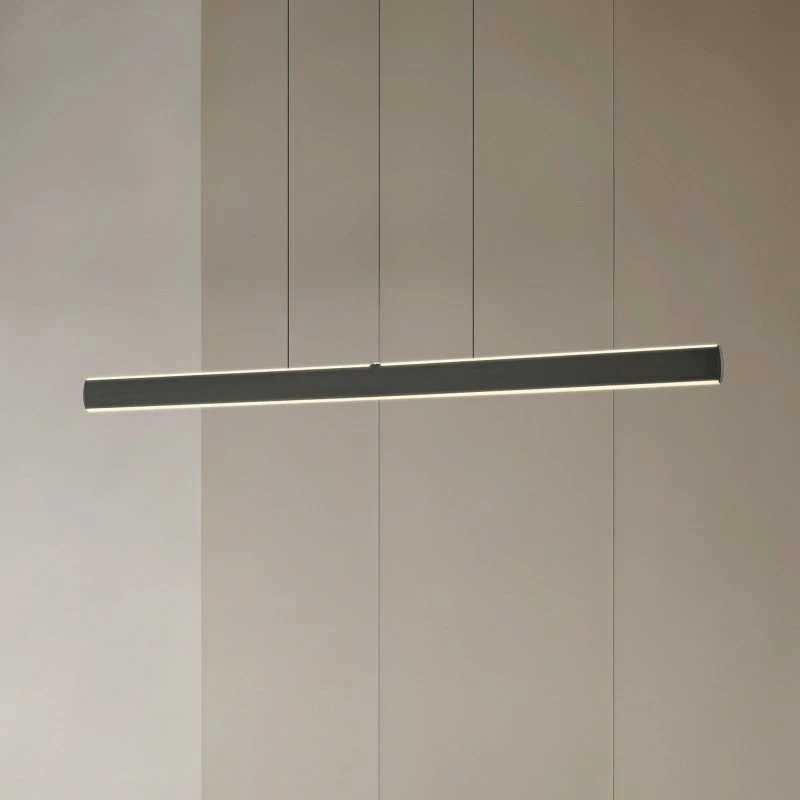 Lámpara colgante LED Lucande Arvon, negra, 117 cm, CCT