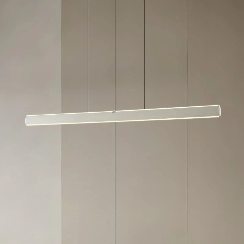 Lámpara colgante LED Lucande Arvon, Aluminio, 117 cm, CCT