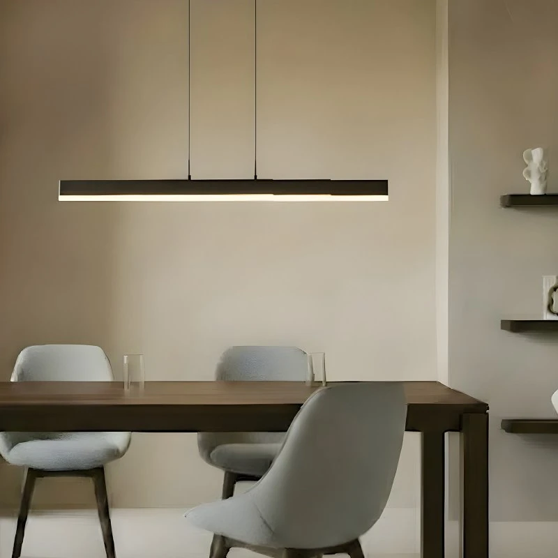 Lucande Lámpara Colgante LED Torven Negra Extensible CCT