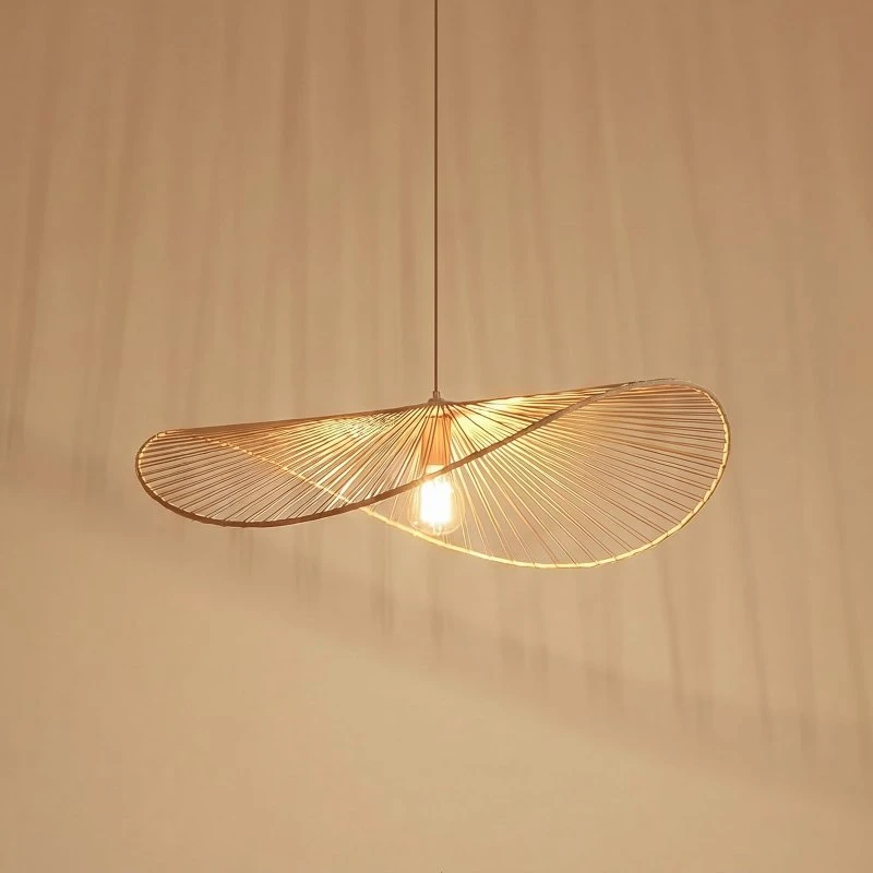 Lámpara colgante Lindby Valdorin, beige, papel, 75 cm