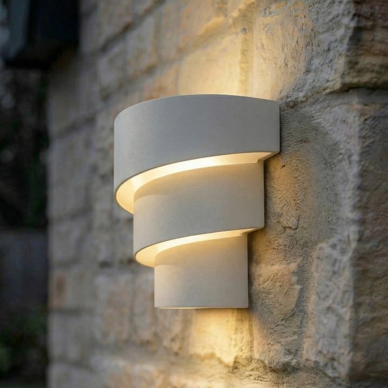 Lindby Aplique LED Exterior Valir Blanco IP54 - 18 cm