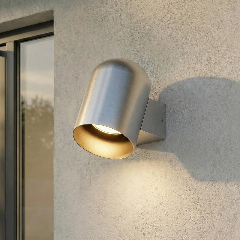 Aplique de exterior Lindby Lupil, aluminio, GU10, IP44