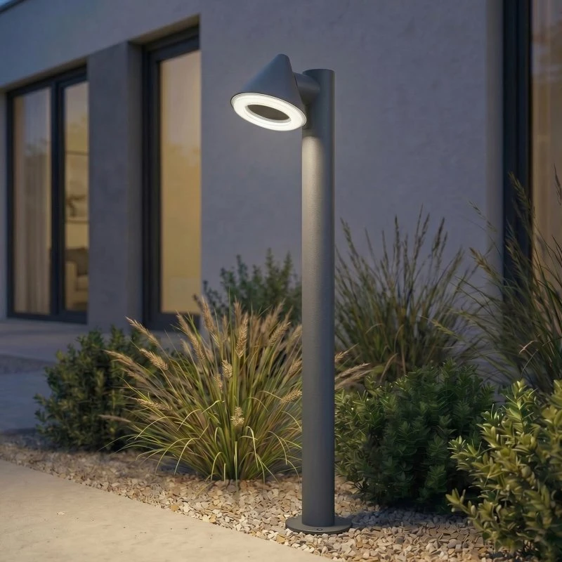Lindby Bolardo Luminoso LED Soran Negro 100 cm IP44