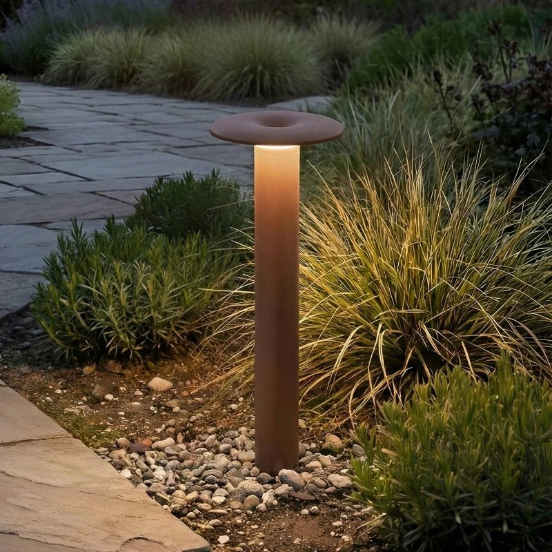 Lucande Haloa Bolardo Luminoso LED Marrón Óxido 50 cm IP54