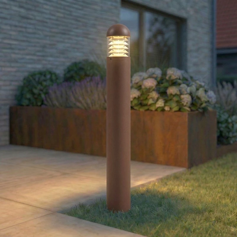 Lucande Bolardo Luminoso LED Skagena Marrón 90 cm IP54