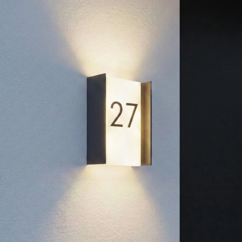 Aplique LED Exterior Lindby Selqa Antracita IP65