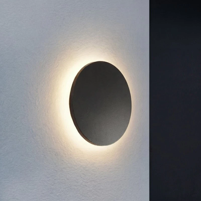 Aplique LED Exterior Lindby Selinel con Número de Casa, Negro, 23 cm