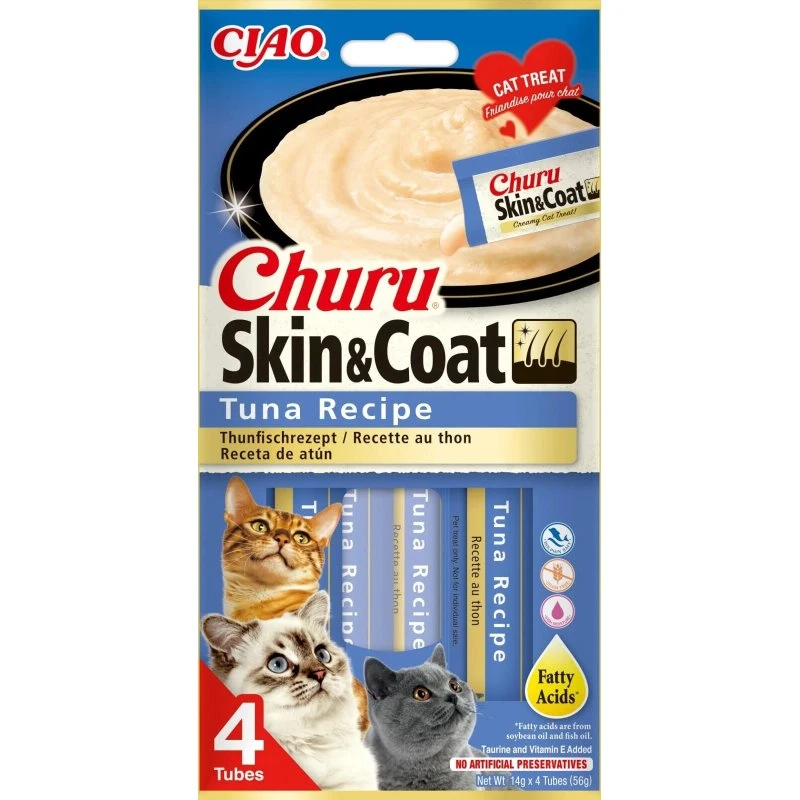 Inaba Churu Cat Skin & Coat Receta de Atún 56g