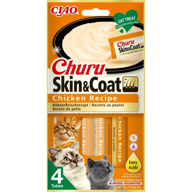 INABA Churu Cat Skin & Coat Receta de Pollo 56g