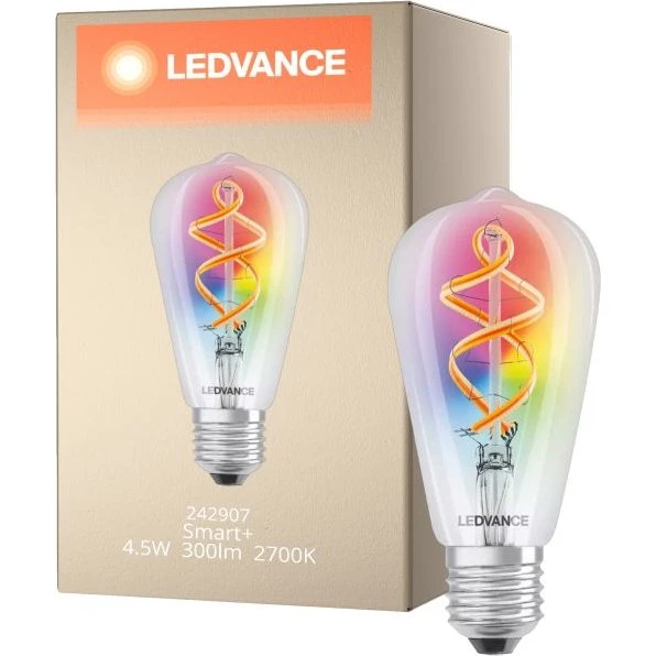 LEDVANCE SMART+ WiFi Filamento Edison 4,5W 827 RGBW