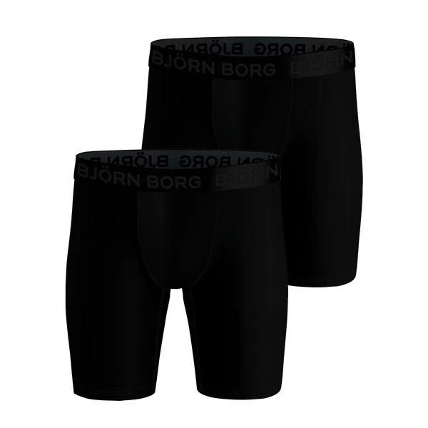 Björn Borg Boxer Sports Long Leg Negro Pack de 2