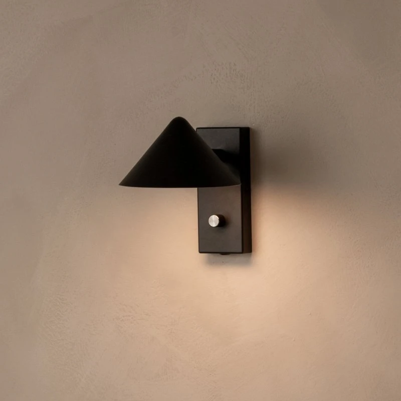 Watt & Veke Aplique de pared Kuro Negro, 16 cm, G9