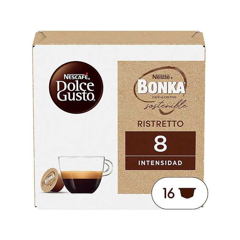 Bonka Espresso Dolce Gusto - Pack de 16 Cápsulas de Café Intenso