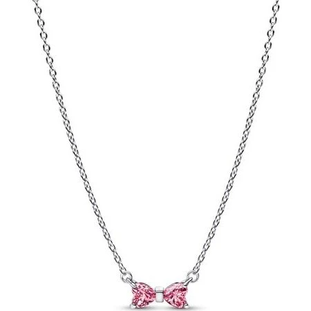 Pandora Collar Lazo Rosa 394235C01-45 Plateado