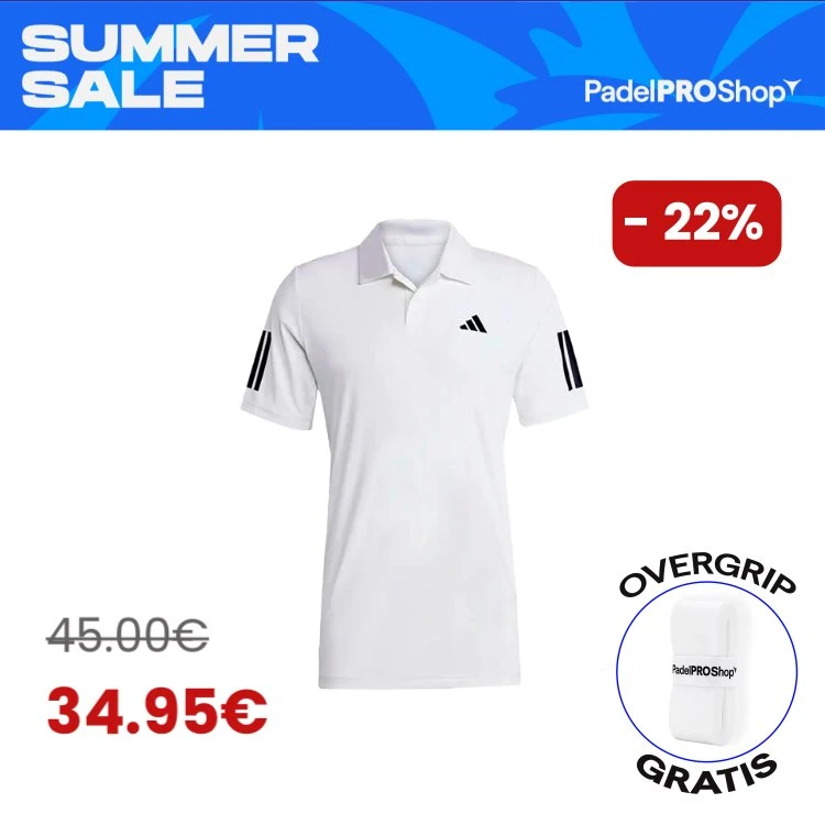 Polo Adidas Club 3STR Blanco