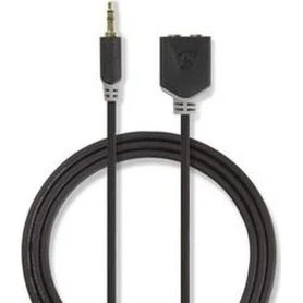 Nedis Cable Audio 3.5mm M-F 20cm Gris