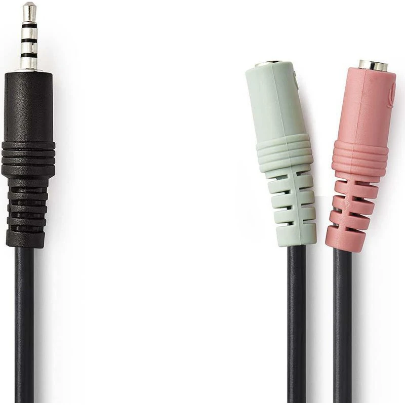 Nedis Cable 3,5 mm Macho a 2x Hembra