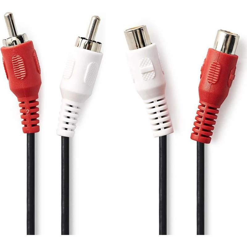 Nedis Cable Audio Estéreo RCA 10 m Negro