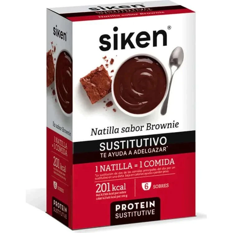 Siken Brownie Sustituto de Flan 6 Sobres