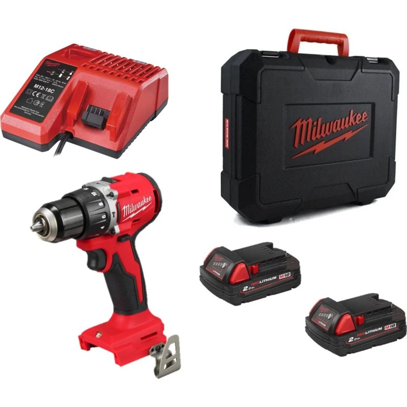 Milwaukee M18 BLPDRC-202C Taladro Percutor Compacto 18V