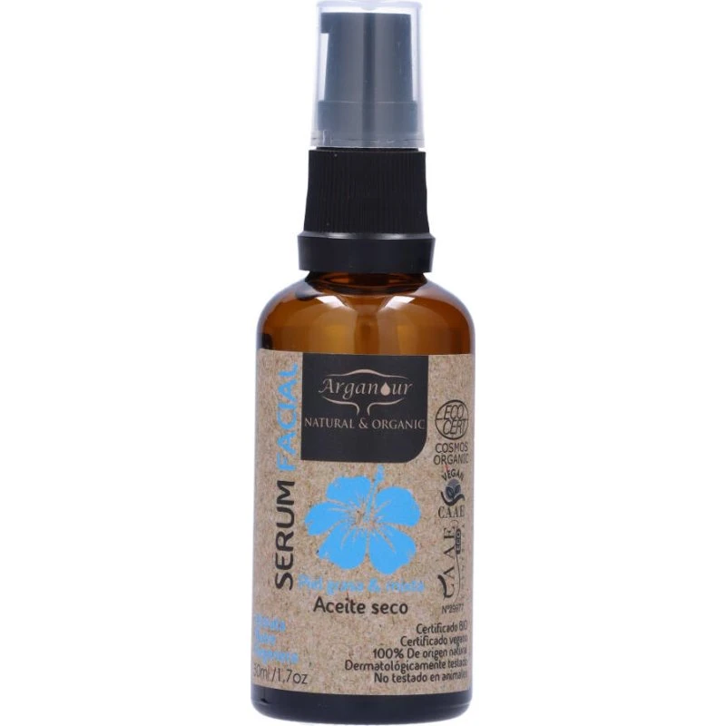 Arganour Facial Serum 50 ml - Suero Facial Orgánico para Piel Mixta y Grasa