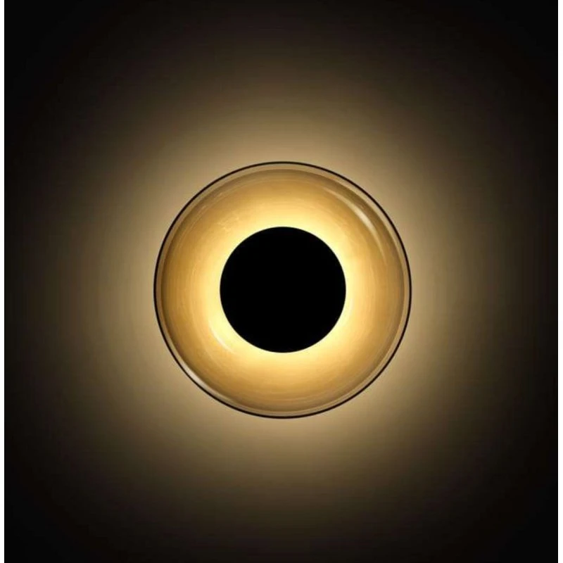 Aplique de pared LED MARSET Aura, Ø 18 cm, Gris Humo/Transparente