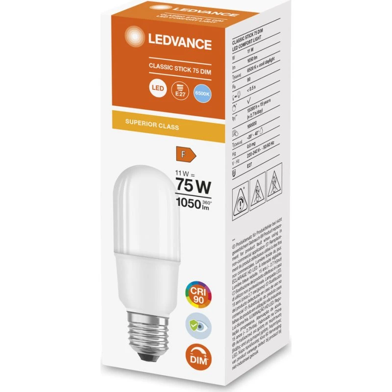 LEDVANCE LED Stick 75 11W 6500K E27
