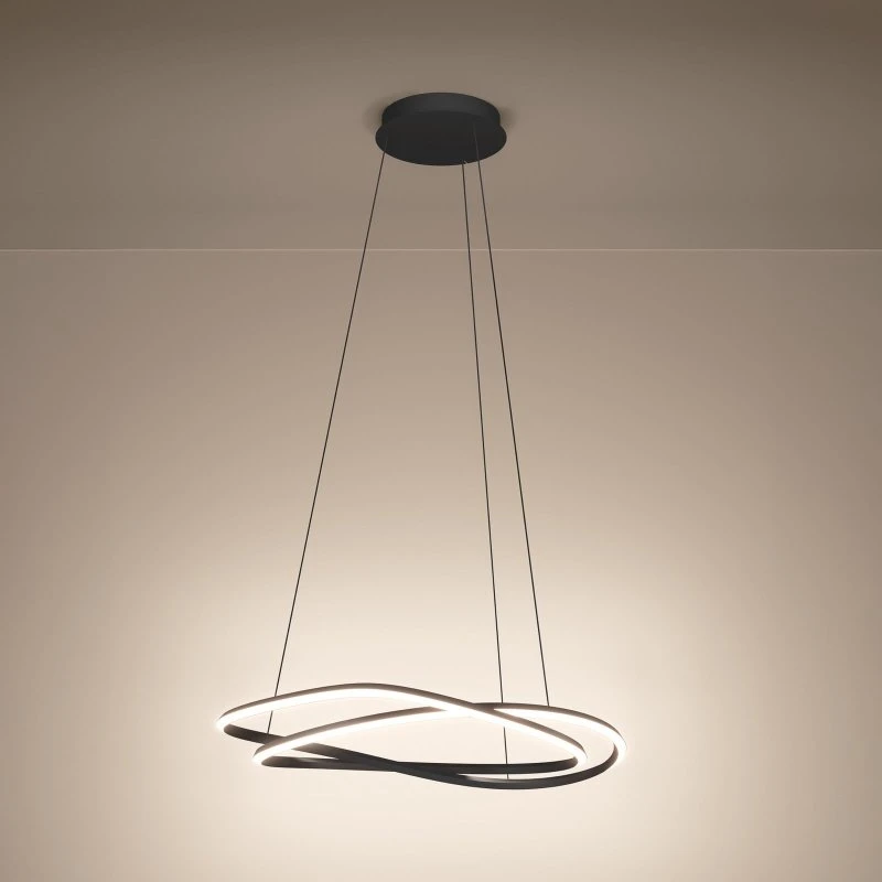 Lámpara colgante LED Stars of Light Guntin, gris, 62 cm