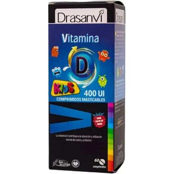 Drasanvi Vitamina D3 Kids 400 UI + K1 Masticable 60 Comprimidos