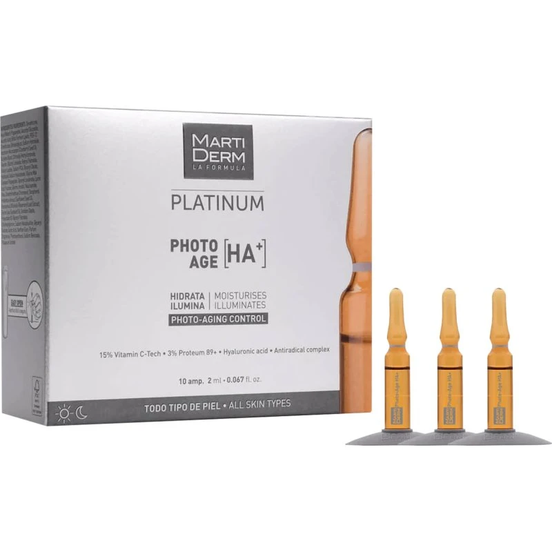 MartiDerm Platinum Photo Age [HA+] Sérum Hidratante e Iluminador 10 Ampollas