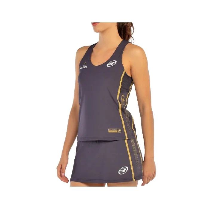 Bullpadel ACORA Camiseta Mujer Premier Padel - Negro Carbón 2025