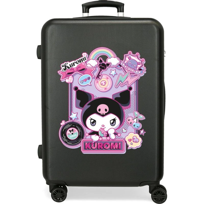 Maleta Trolley ABS Kuromi Wonder Fest 65cm Expandible Negra
