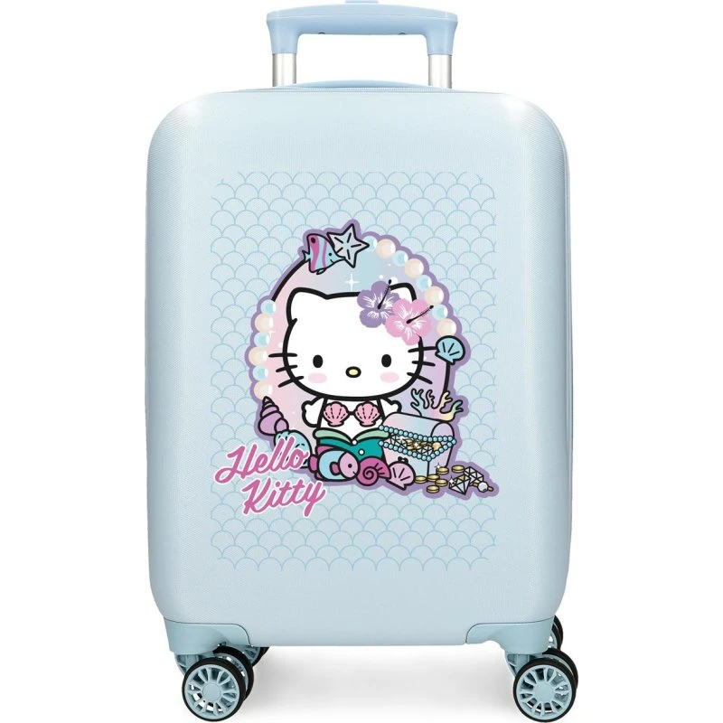 Maleta Trolley ABS Mermaid Hello Kitty 50cm Azul Claro