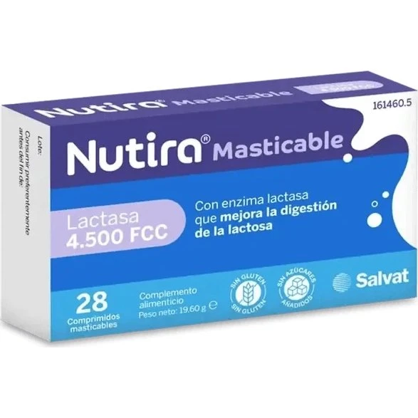 Nutira 28 Comprimidos Masticables con Lactasa 4500 FCC