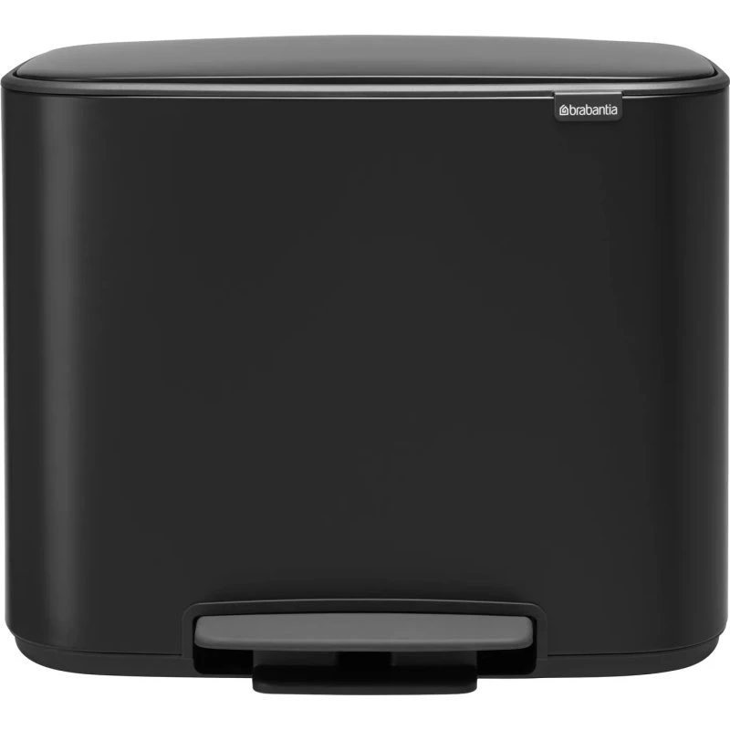 Brabantia Cubo de Pedal Bo 11+23 L Negro Mate