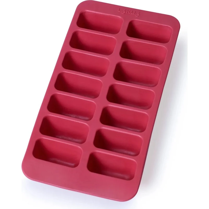 Lékué Cubitera Rectangular con Tapa Roja de 14 Cubitos