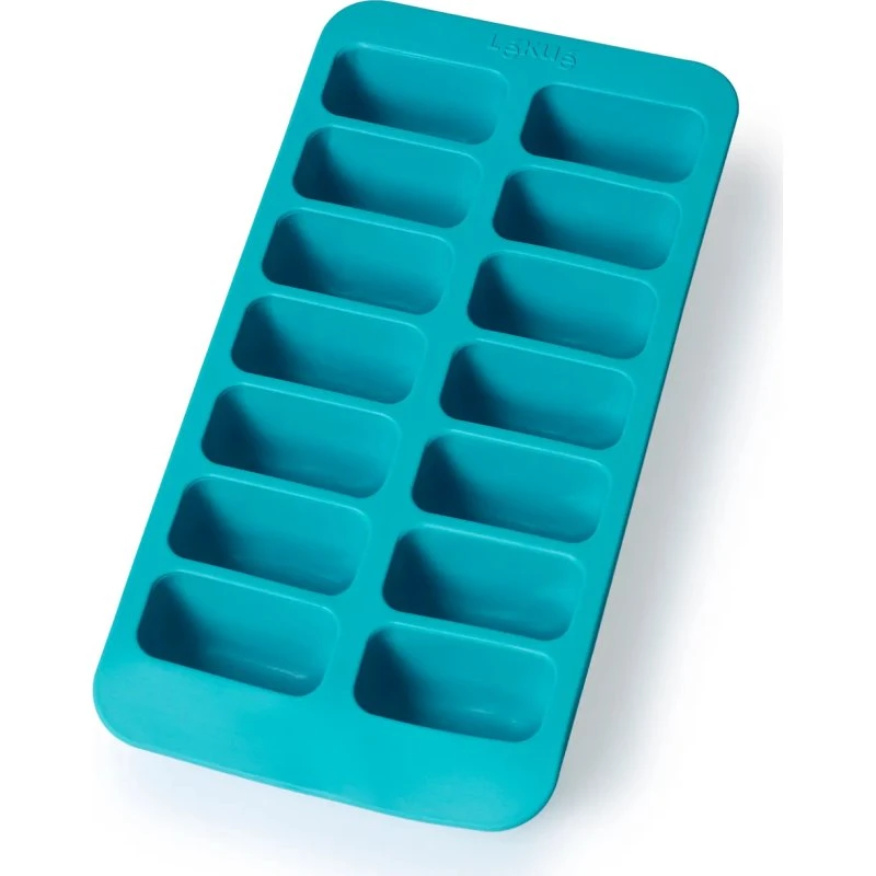 Lékué Bandeja de Hielo Rectangular con Tapa Turquesa