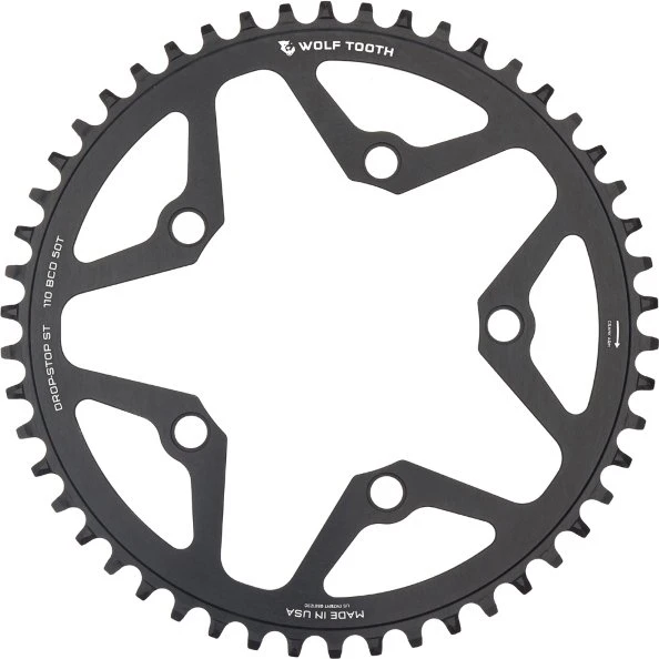 Wolf Tooth Plato 110 BCD 5 Tornillos 34 Dientes Negro