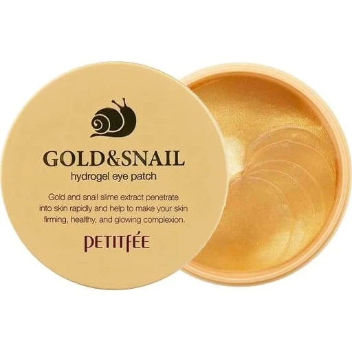 Petitfee Parches de Hidrogel con Oro y Extracto de Caracol, 60 uds