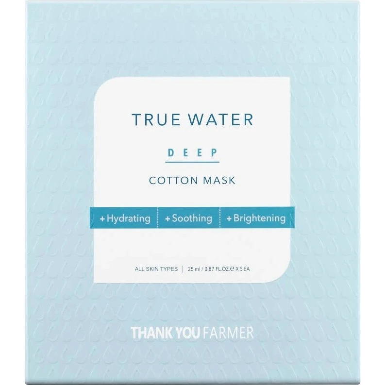 Thank You Farmer Mascarilla Hidratante True Water Deep Cotton, 25 ml