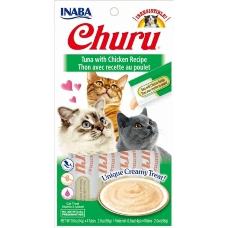 INABA Churu Churu Cremoso Atún y Pollo 56g