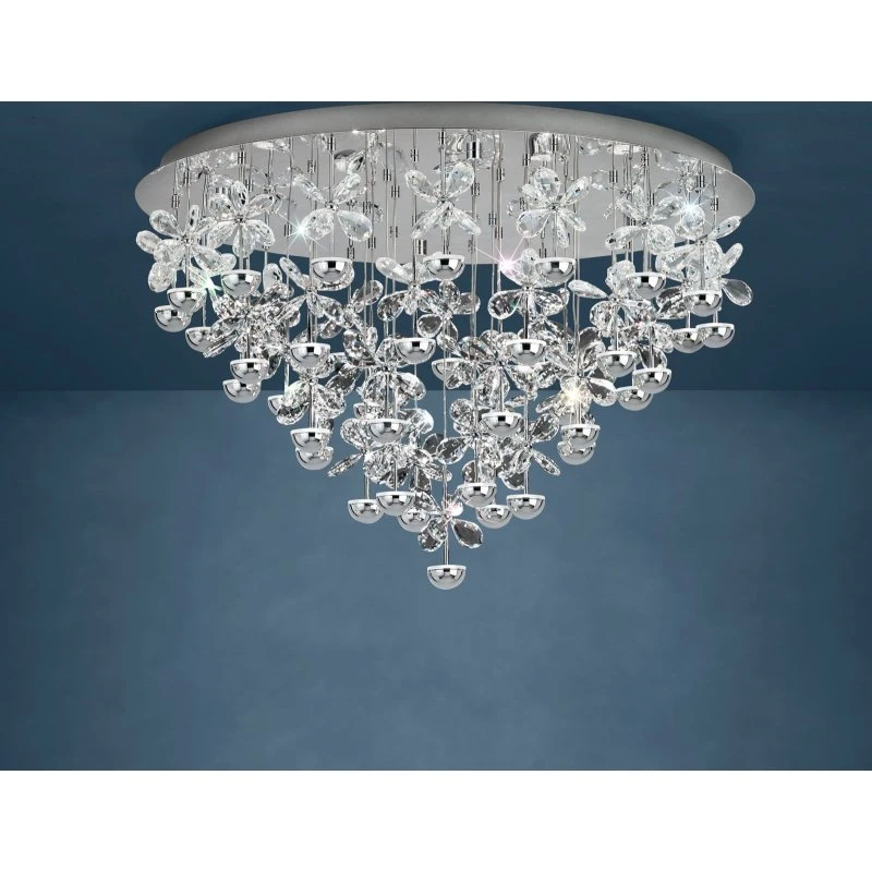Lámpara LED de techo EGLO Stars of Light Pianopoli cromada 78 cm