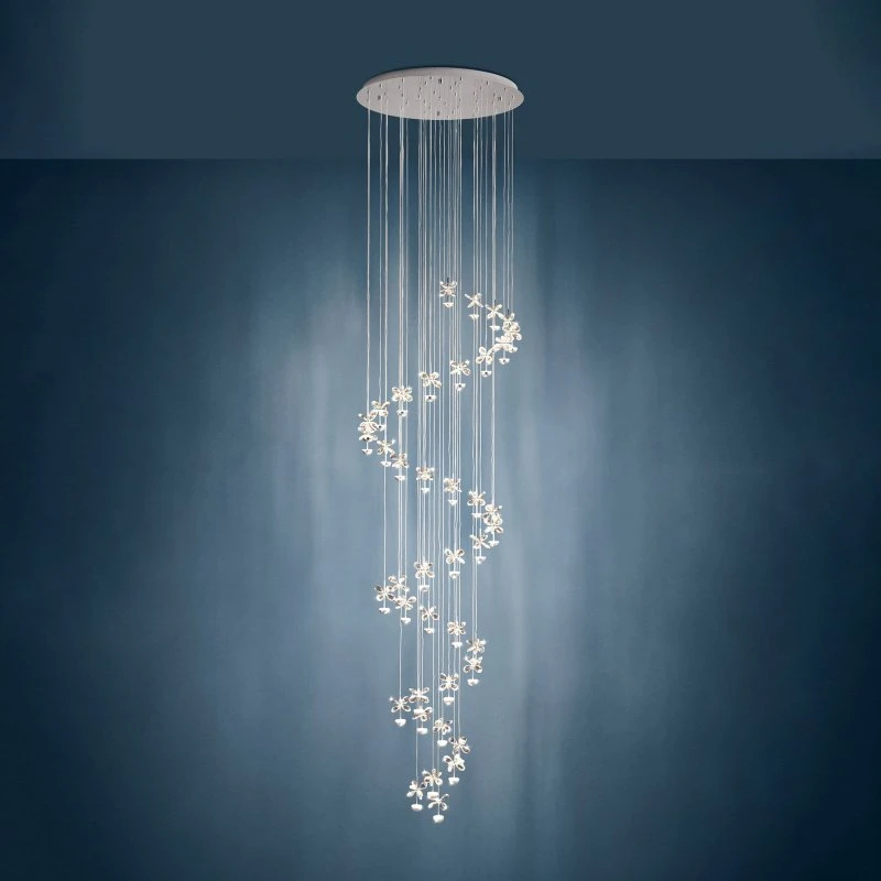 Lámpara colgante EGLO Stars of Light Pianopoli cromada 78 x 334 cm