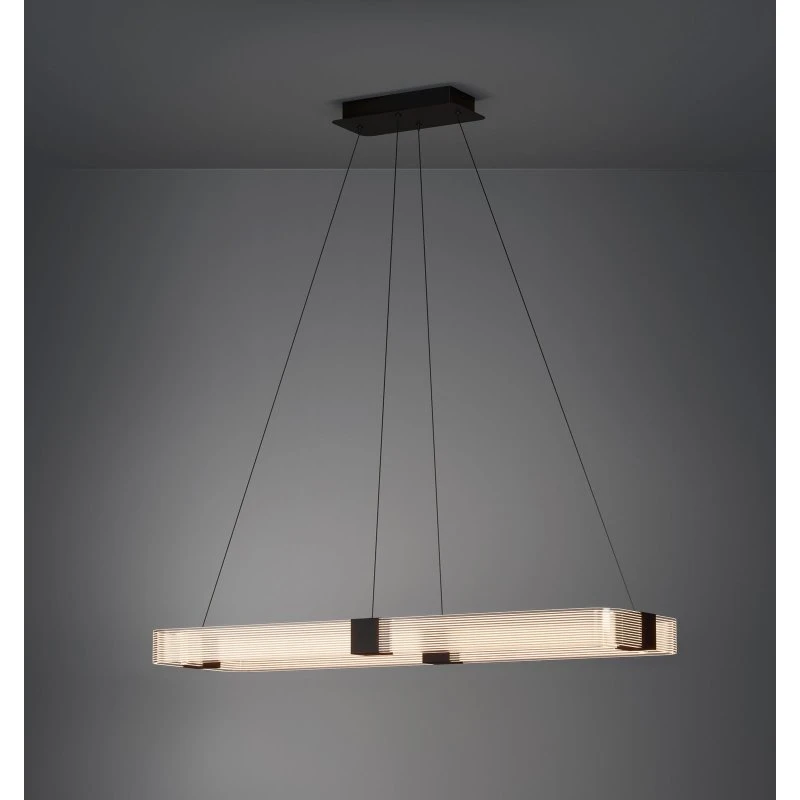 Lámpara colgante LED Stars of Light Mogetonello, negra, 100 cm